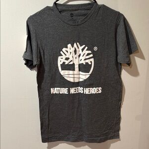 Timberland Nature Needs Heroes Gray Graphic T-Shirt